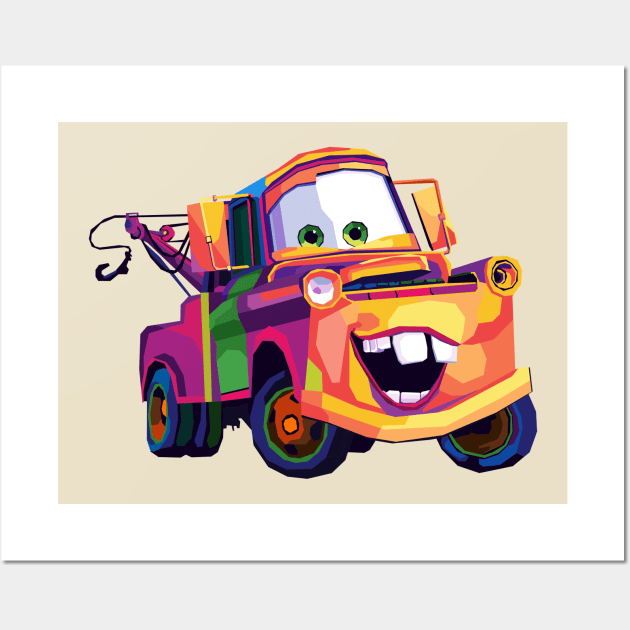 mater cars wpap pop art Wall Art by Kuli art